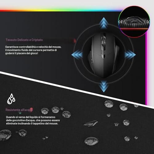 Realky Tappetino Mouse Gaming RGB XXL - immagine 5
