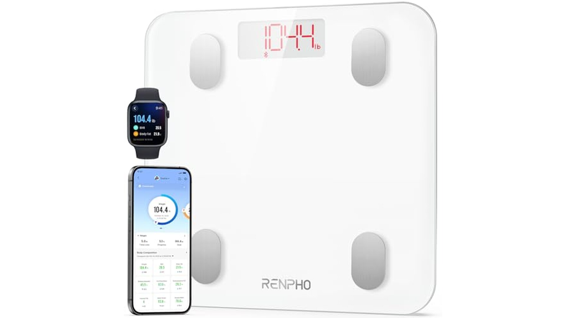 RENPHO Bilancia Digitale Bluetooth 13 Funzioni