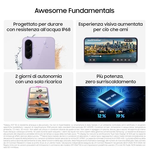 Samsung Galaxy A37 5G 256GB: Smartphone Versatile - immagine 4