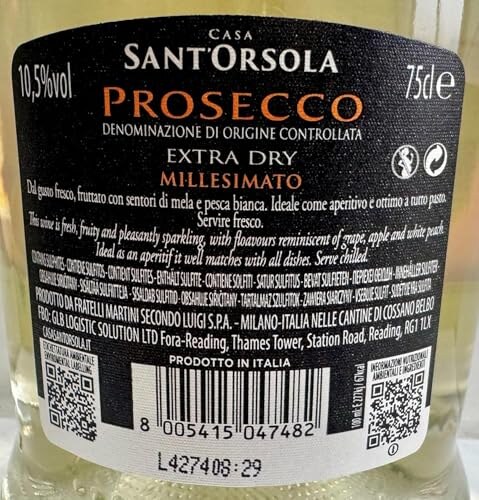 Sant'Orsola Prosecco D.O.C. Millesimato Extra Dry - immagine 1