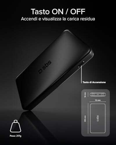 SBS PowerBank 10000mAh FAST con 22.5W Power Delivery - immagine 5
