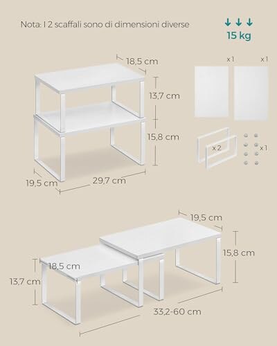 Scaffali Portaspezie SONGMICS Espandibili - immagine 5