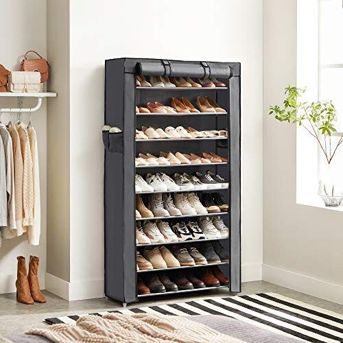 Scarpiera Slim SONGMICS 10 Ripiani Grigia - immagine 1