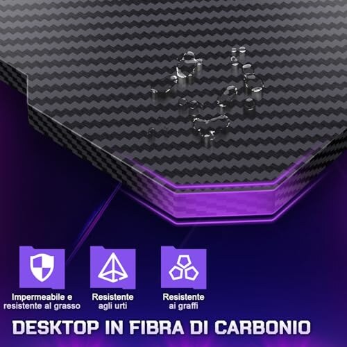 Scrivania Gaming JUMMICO 80x52cm Ergonomica - immagine 6