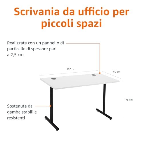 Scrivania Moderna Amazon Basics per Ufficio e Gaming - immagine 1