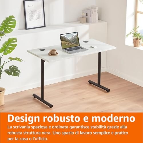 Scrivania Moderna Amazon Basics per Ufficio e Gaming - immagine 2