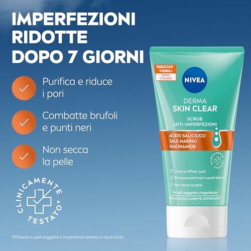 Scrub Viso NIVEA Derma Skin Clear 150ml - immagine 1