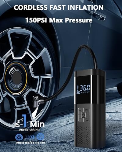 SERVOMASTER Mini Compressore Portatile per Auto e Bici - immagine 1