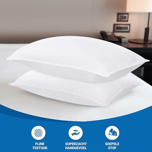 Set di 2 Cuscini in Fibra di Poliestere 50x70cm - immagine 2