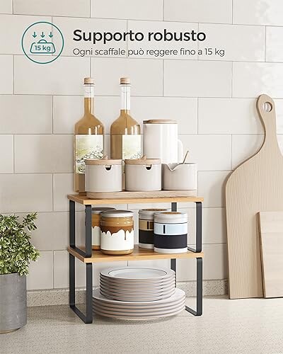 Set di 2 Scaffali Portaspezie Espandibili - immagine 3