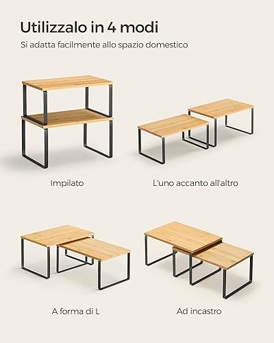 Set di 2 Scaffali Portaspezie Espandibili - immagine 6