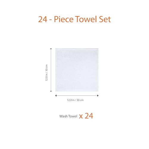 Set Asciugamani Bagno Amazon Basics 24 Pezzi - immagine 5