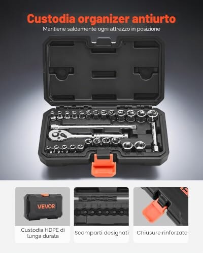 Set Bussole e Cricchetti VEVOR 27 pezzi - immagine 4