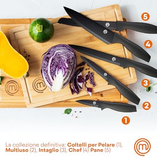Set Coltelli da Cucina MasterChef 5 Pezzi - immagine 1