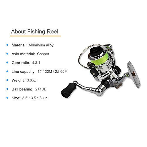 Set Mulinelli da Pesca Tascabili Lixada - immagine 5