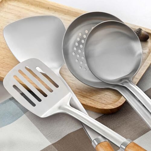 Set Utensili Cucina Pleafind Acciaio Inox 4 Pezzi - immagine 3