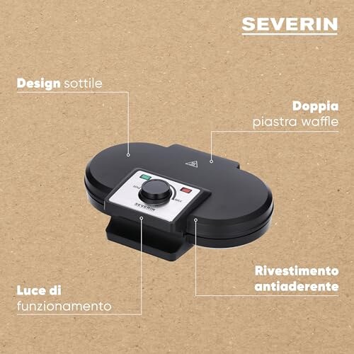 Severin Macchina Waffle Duo - Waffle a Cuore - immagine 3