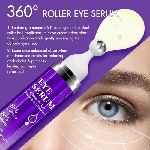 Siero Contorno Occhi con Caffeina e Roller Ball - immagine 3