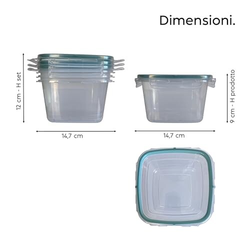 Snips Set 3 Contenitori Alimenti 1L Trasparenti - immagine 6
