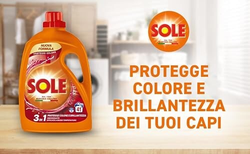 Sole Detersivo Lavatrice Liquido Proteggi Colore - immagine 3