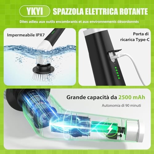 Spazzola Elettrica YKYI per Pulizia Casa - immagine 3