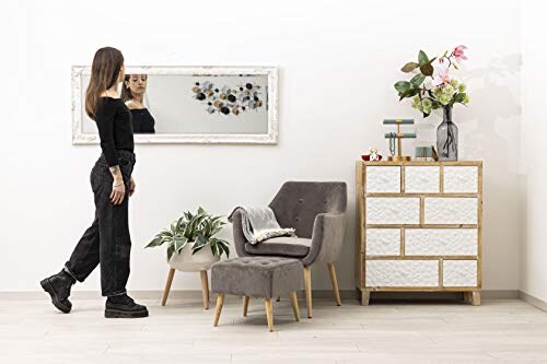 Specchio Shabby Bianco Baroni Home 55x142 cm - immagine 5