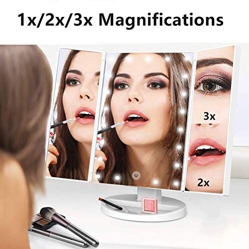 Specchio da Tavolo Tri-Fold con LED Infitrans - immagine 2