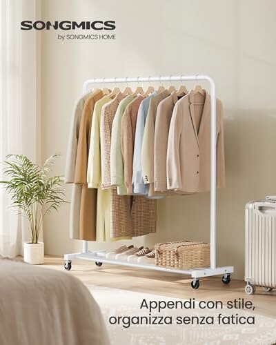 Stand Appendiabiti SONGMICS con Ruote e Freno - immagine 1