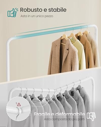 Stand Appendiabiti SONGMICS con Ruote e Freno - immagine 2