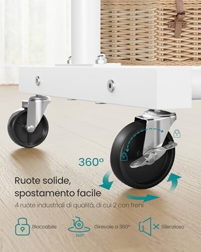 Stand Appendiabiti SONGMICS con Ruote e Freno - immagine 3