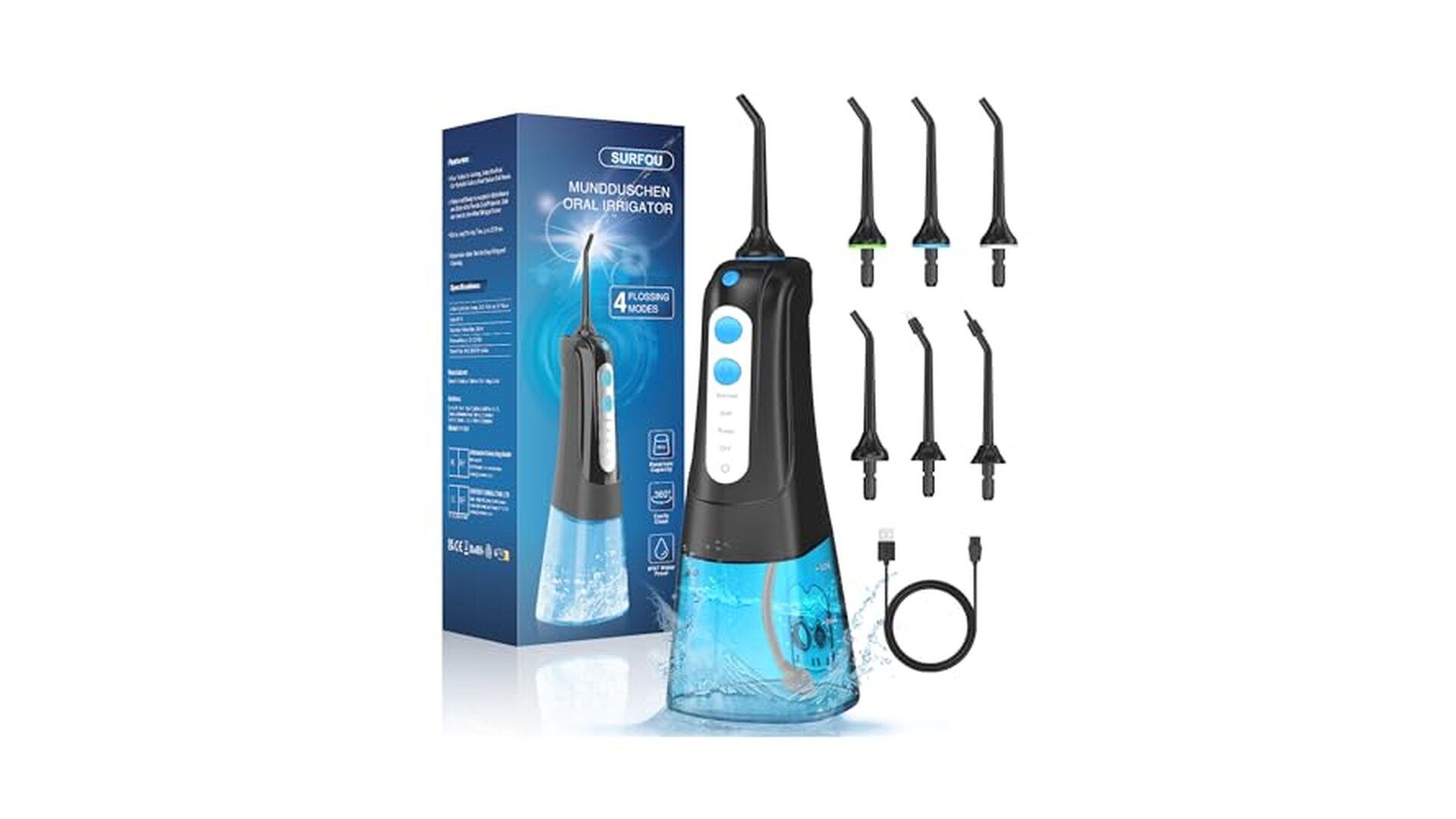 SURFOU Idropulsore Dentale Portatile Elettrico