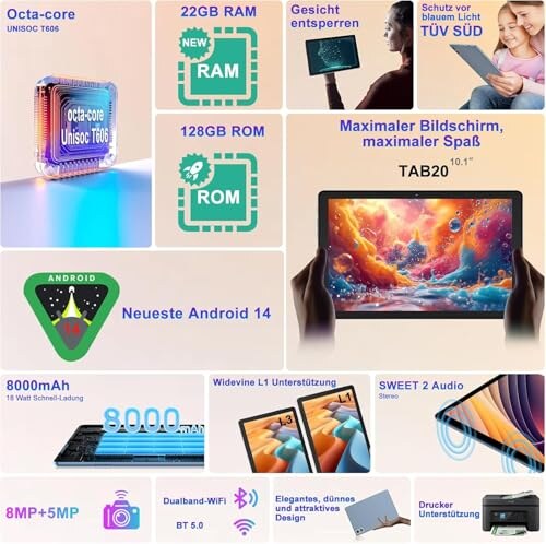 Tablet Android 10" con Tastiera e Mouse - immagine 1