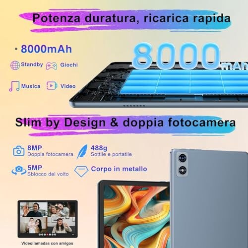 Tablet Android 10" con Tastiera e Mouse - immagine 3