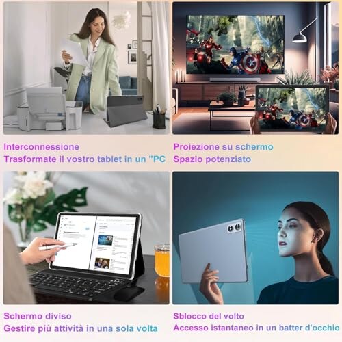 Tablet Android 10" con Tastiera e Mouse - immagine 6