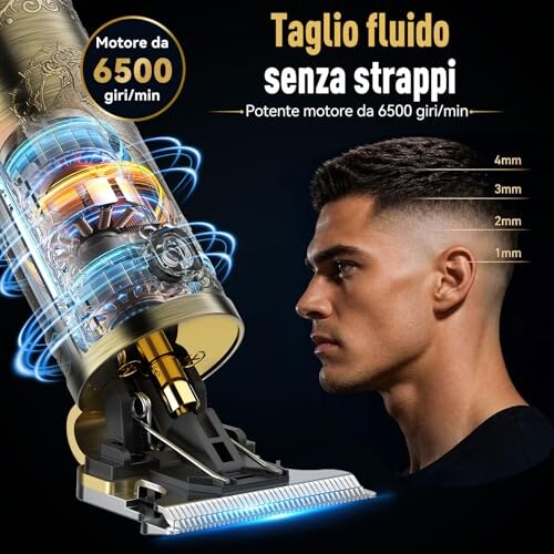 Tagliacapelli Uomo Solati con Display LED e Kit Rifinitore - immagine 4