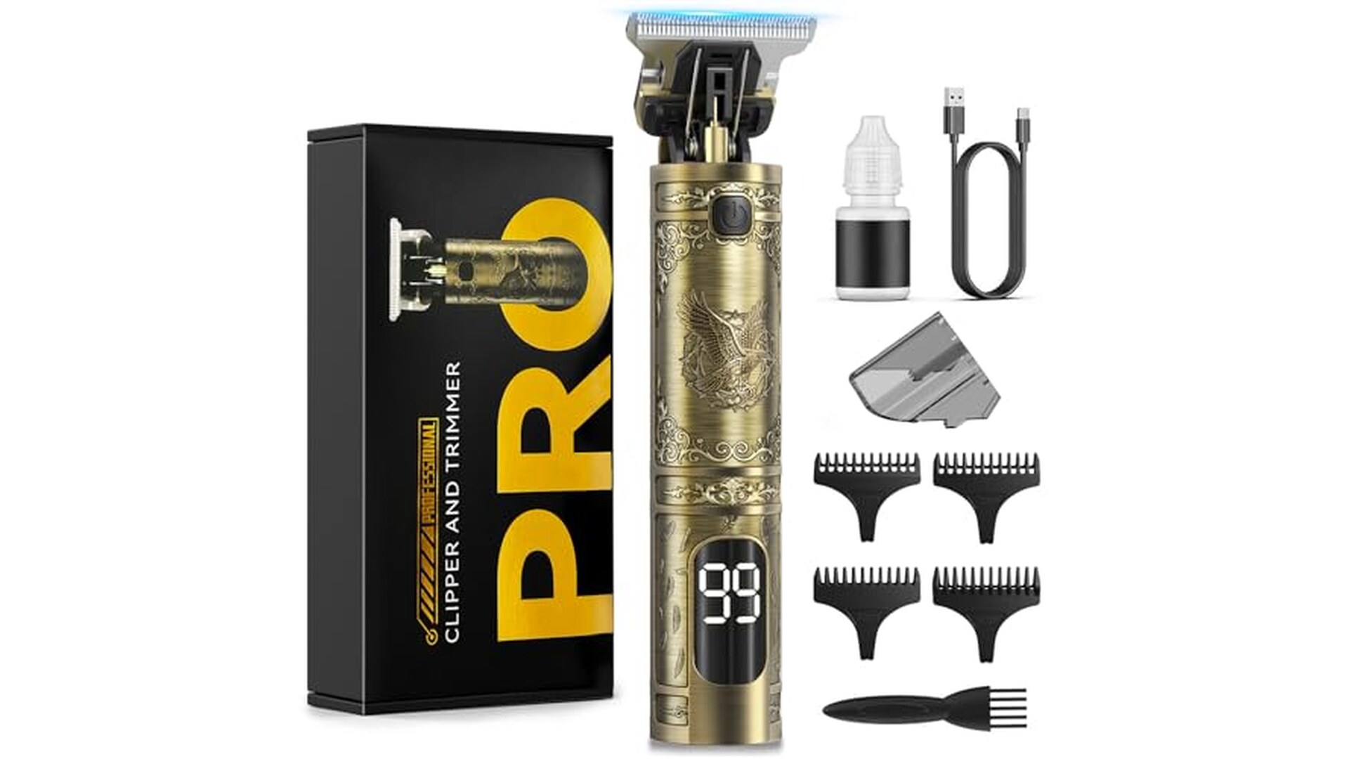 Tagliacapelli Uomo Solati con Display LED e Kit Rifinitore