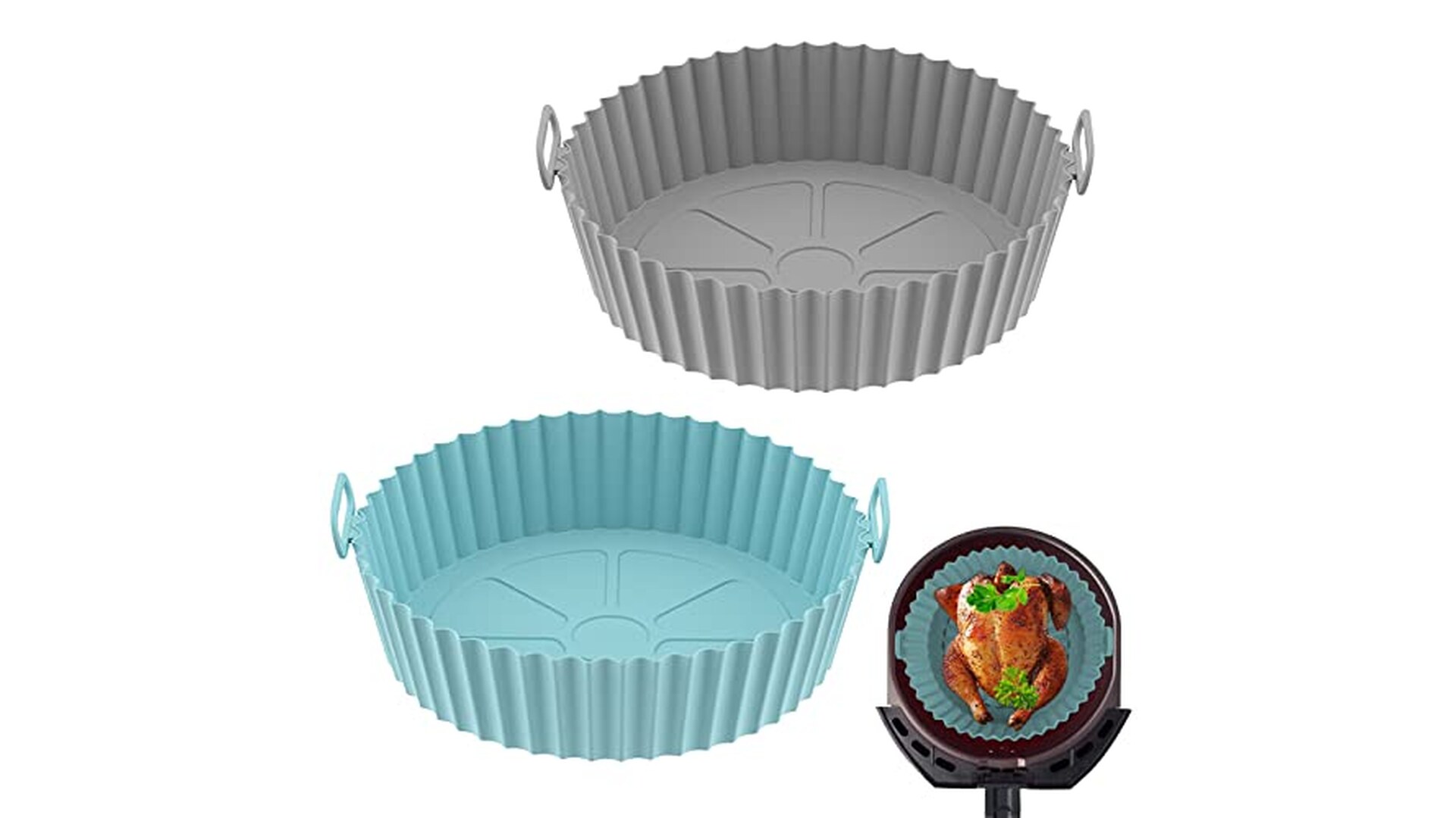 Teglia Silicone per Friggitrice ad Aria 2 Pezzi