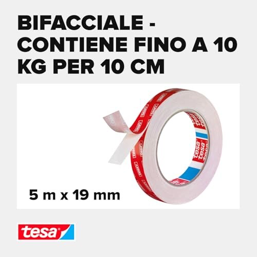 Tesa Powerbond Nastro Biadesivo Ultrastrong 5m x 19mm - immagine 2