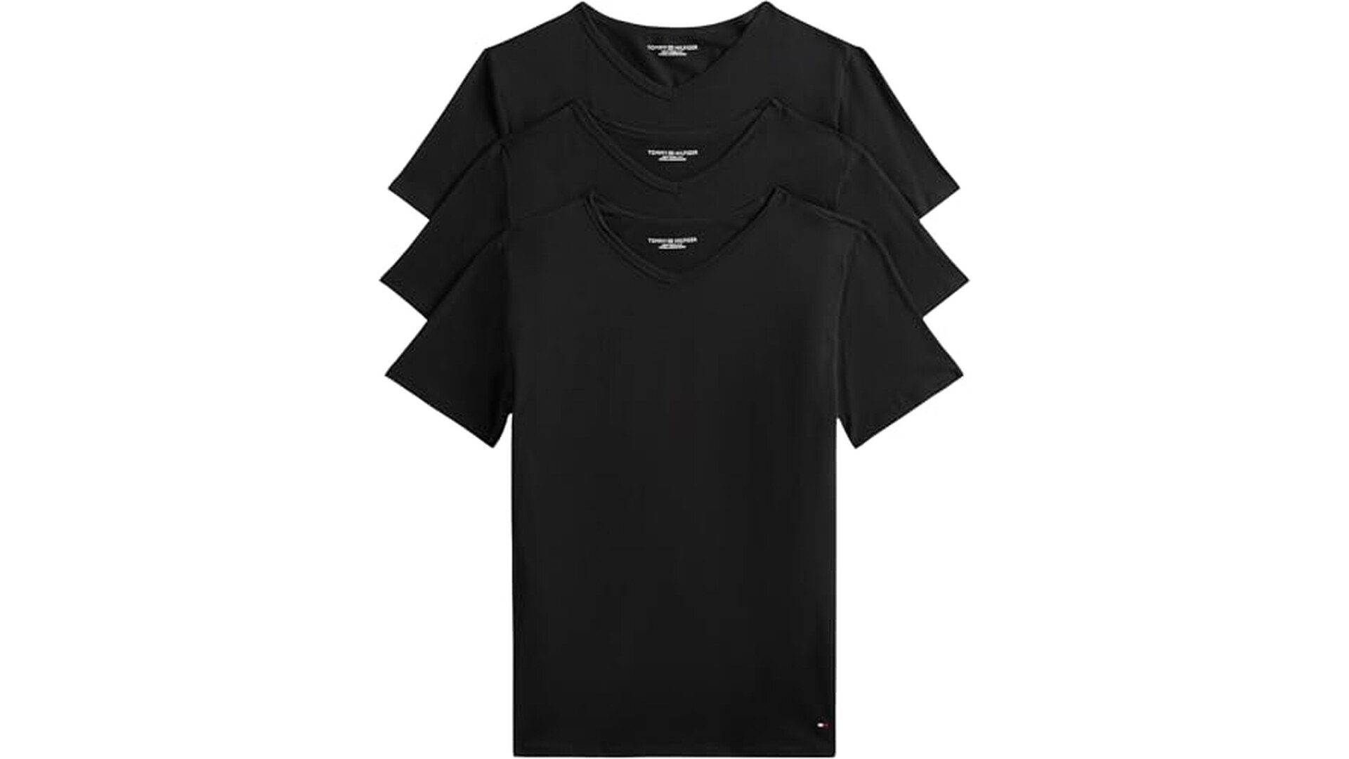 Tommy Hilfiger T-Shirt Uomo Confezione da 3 Nera M