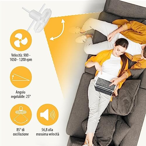 Tristar Ventilatore a Piantana Regolabile 40cm - immagine 3