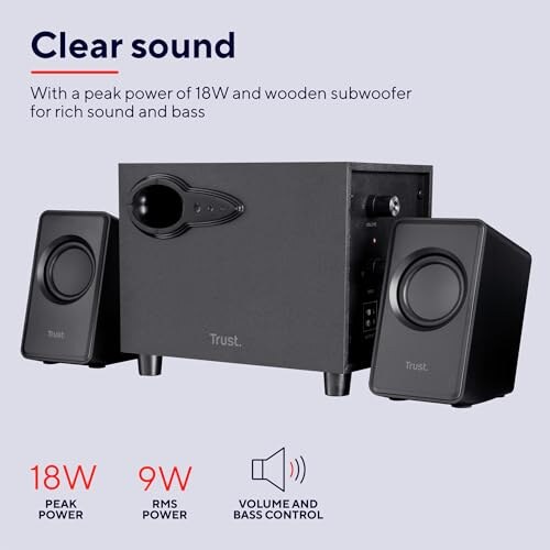 Trust Avora Set Altoparlanti 2.1 con Subwoofer - immagine 1