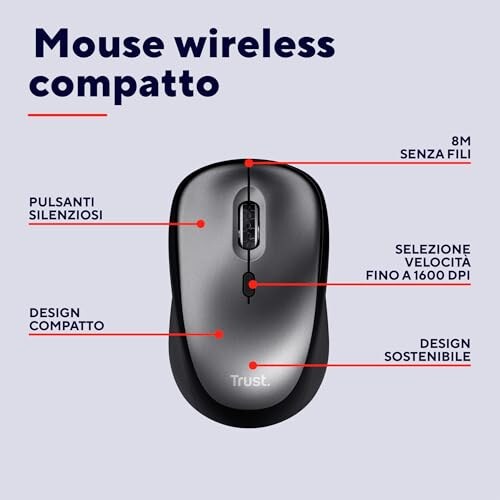 Trust Mouse Wireless Silenzioso - immagine 1
