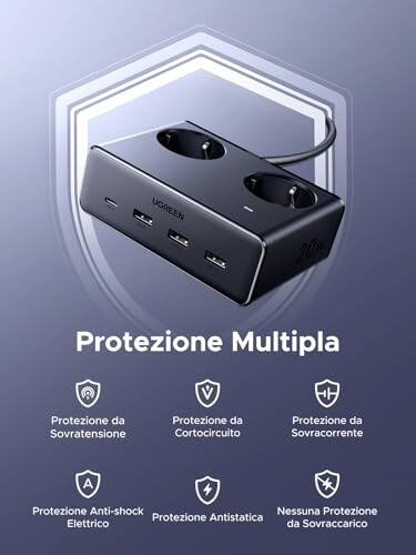UGREEN Ciabatta Multipresa 6 in 1 con USB-C - immagine 4