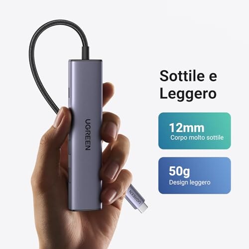 UGREEN Revodok Hub USB-C 5 in 1, con HDMI 4K - immagine 6