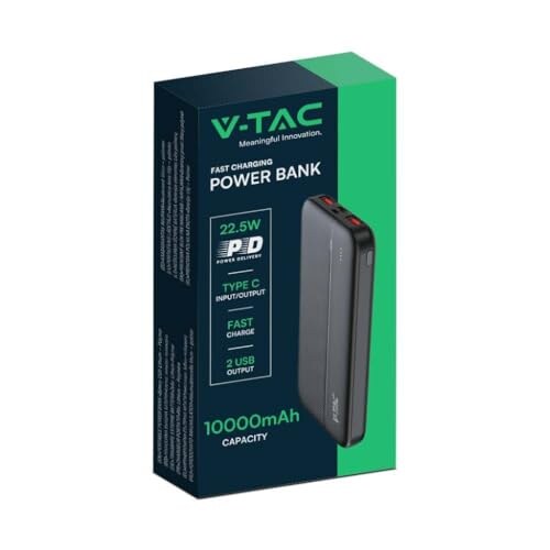 V-TAC Power Bank 10000mAh con Ricarica Rapida - immagine 1