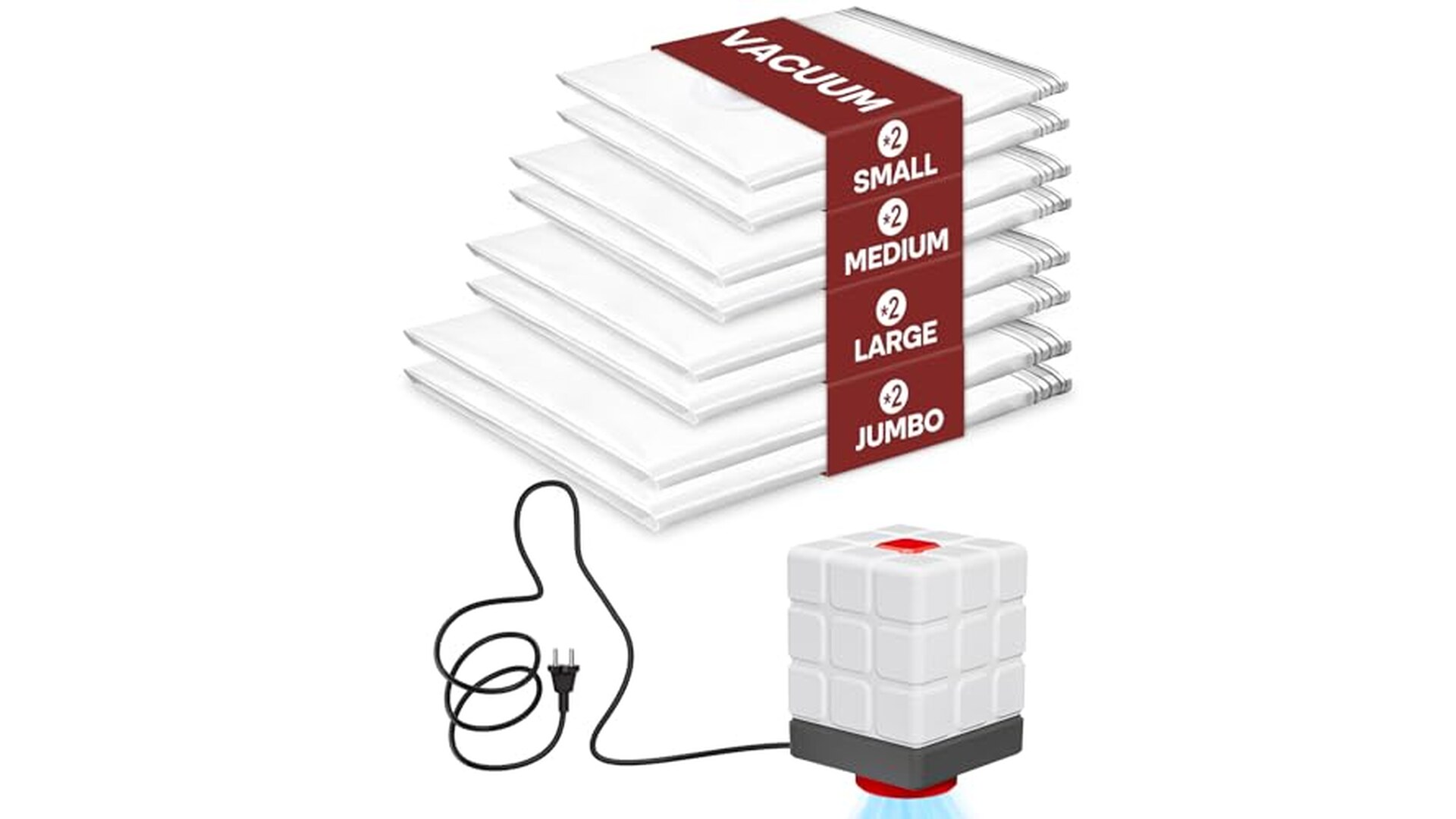 Vacbird 8 Sacchetti Sottovuoto con Pompa Elettrica