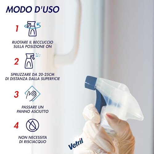 Vetril Detergente Spray Vetri e Superfici 650ml - immagine 4