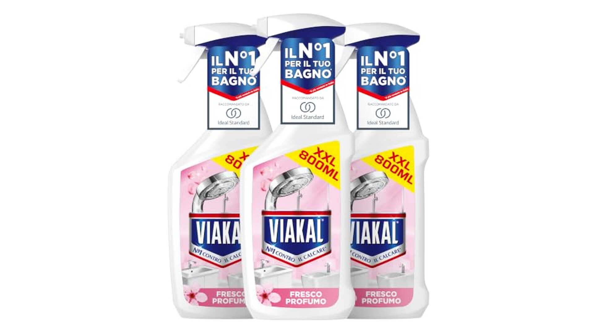 Viakal Anticalcare Spray Fresco Profumo 3x800ml