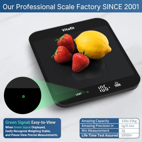 Vitafit Bilancia Cucina Digitale 15kg Precisione - immagine 1