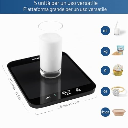 Vitafit Bilancia Cucina Digitale 15kg Precisione - immagine 2